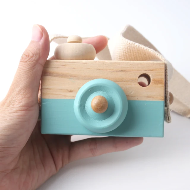 1PC Baby Wooden Toy Nordic Hanging Camera Prop Decoration Montessori Toys Room Decor Fashion Pendant Childrend Goods Toys Gifts 3