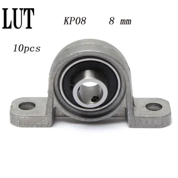 

10 Pcs/Lot KP08 8mm KP08 bearing insert bearing shaft support Spherical roller zinc alloy mounted bearings pillow block housing