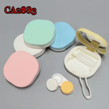 

Contact Lens Case with Mirror Female Portable Colored Contact Lens Container Lovely Eye Contact Box CA2883