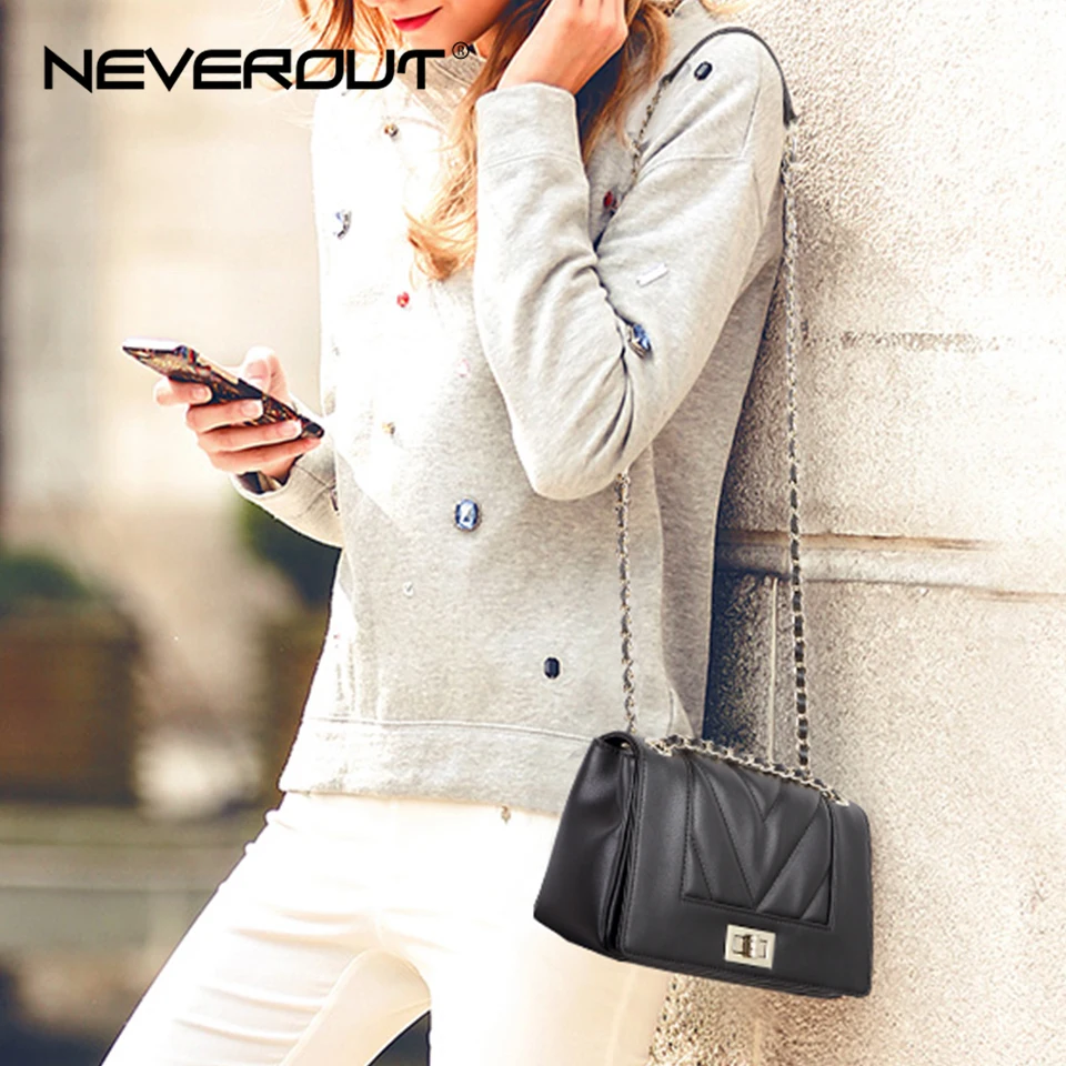 Кожаная мини сумка NEVEROUT маленькая классическая мессенджер через плечо|Сумки с
