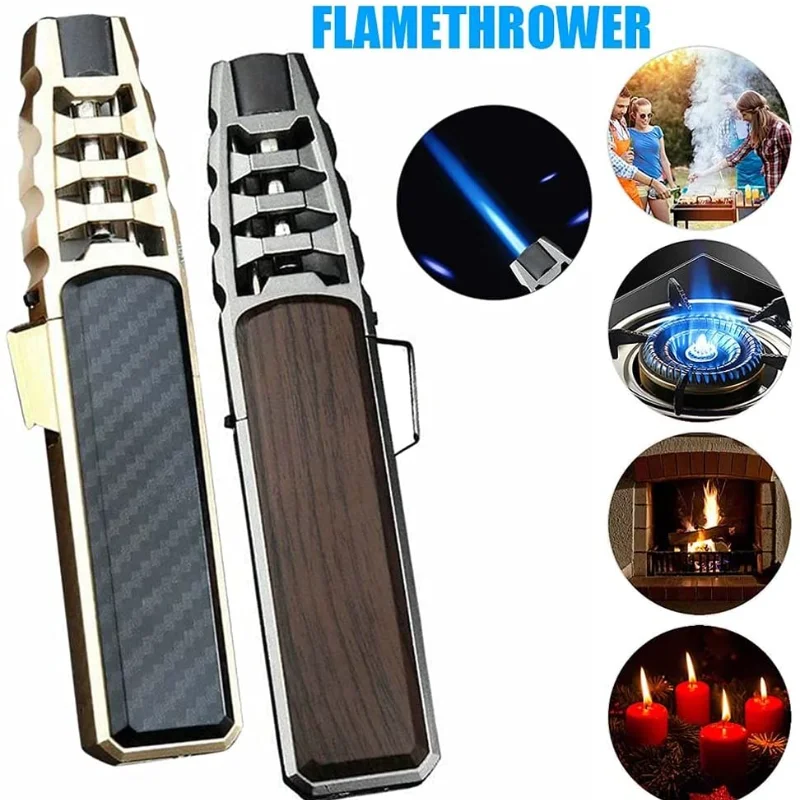 Gas Lighter Strong Firepower Cigar Lighter Windproof Blue Flame Available For Welding Torches BBQ Gadgets