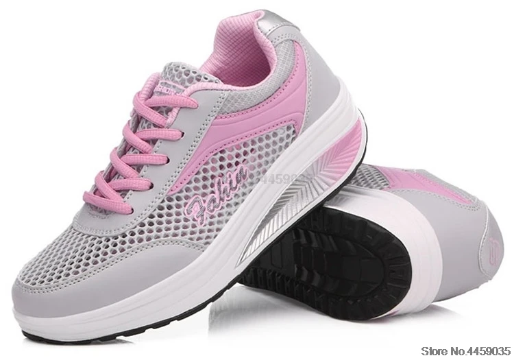Женские кроссовки для похудения, для тренировок, с сеткой, для коррекции фигуры, для фитнеса, для танцев, Женская легкая дышащая обувь, AA60011