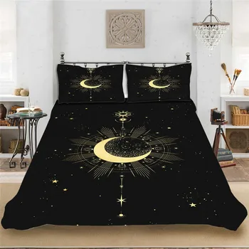 

Mandala Natural Totem Moon King-Full Size Bedding set Bedclothes Include Duvet Cover Pillowcase Print Home Textile Bed Linens