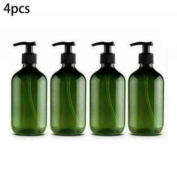 

4pcs 300ML Hand Pump Plastic 300ML Bathroom Liquid Soap Foam Dispenser Bottle Non-slip Thread High Quality
