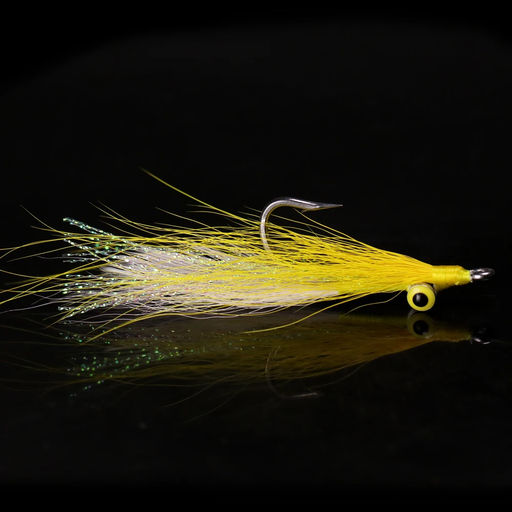 ICERIO 3PCS Stainless Steel Hook Clouser Minnow Streamers 5