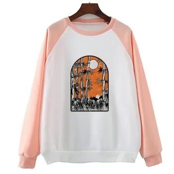 

Bamboo Clearing Ulzzang Red Pink Women'S Hoodies Casual Hip-Hop Brand Clothing Loose Streetwear Hoody Homme