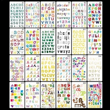 

24pcs/set Alphabet Letters Drawing Template Stencil Painting Embossing Scrapbook Jy31 20 Dropship
