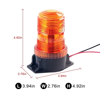 

12V24V Rotation Flashing Light Traffic Safety Warning Light LED Signal Strobe Round Car Red Yellow Emergency Beacon Safety Alarm