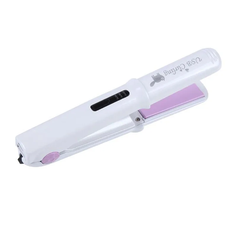 Surker USB Перезаряжаемый Электрический Выпрямитель для волос, бигуди, GW-7642, прямой Утюг для укладки волос, мини беспроводной светодиодный щипцы для завивки волос