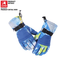 LECAGE Перчатки горнолыжные Лыжные Детские перчатки для женщин и мужчин, зимние варежки, перчатки, теплые водонепроницаемые, с подогревом, ветрозащитные перчатки, зимние перчатки для сноубординга