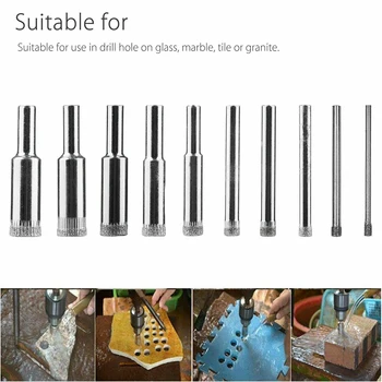 

Cutting Diamond Drill Bit 3-14mm Silver Granite Ceramic Power Tools Supplies