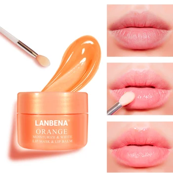 

Lip Mask Balm Lip PlumperPrevent Cracking Orange VC Cream Anti Wrinkle Moisturizing Exfoliator Nourishing
