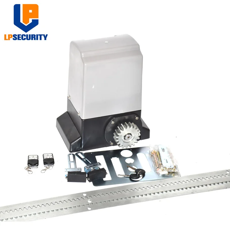 set1 2remotes LPSECURITY 220VAC раздвижной мотор для ворот 1000 кг+ 2 пульта дистанционного управления+ 4 метра зубчатой стойки - Цвет: set1 2remotes