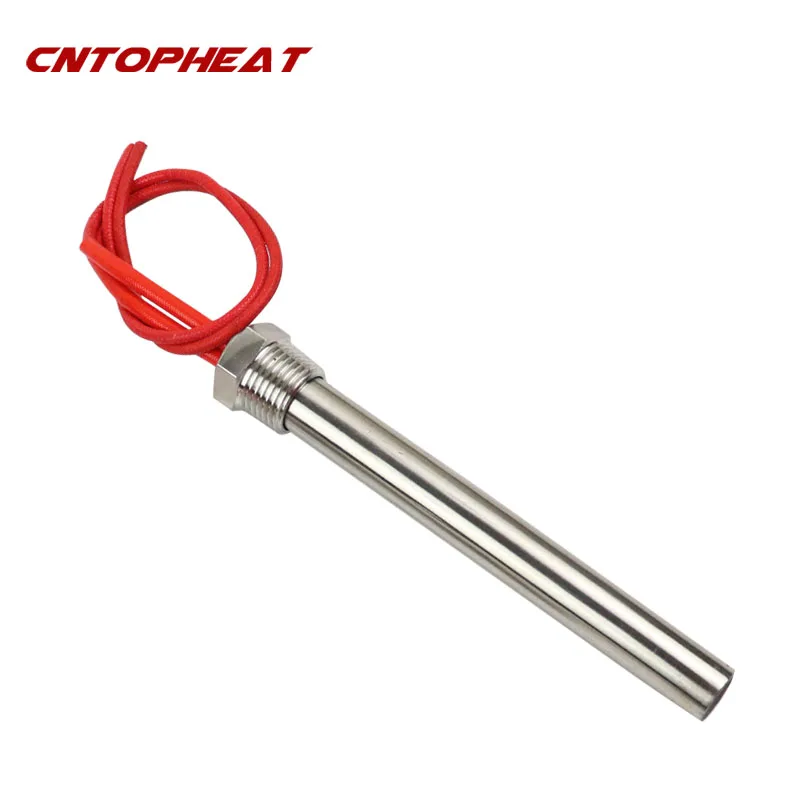 220v Cartridge Heater DN20 Cylindrical Immersion Heating Element Tubular  3/4 Water Heater 0.25kw/0.5kw/1kw/1.5kw/2kw