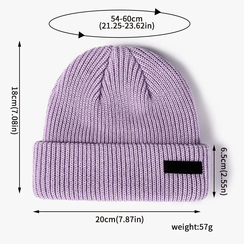 Simple Quality Warm Beanies for Women Men Winter Solid Color Knitting Hat Bonnet Candy Color Cap Winter Autumn skully with a brim