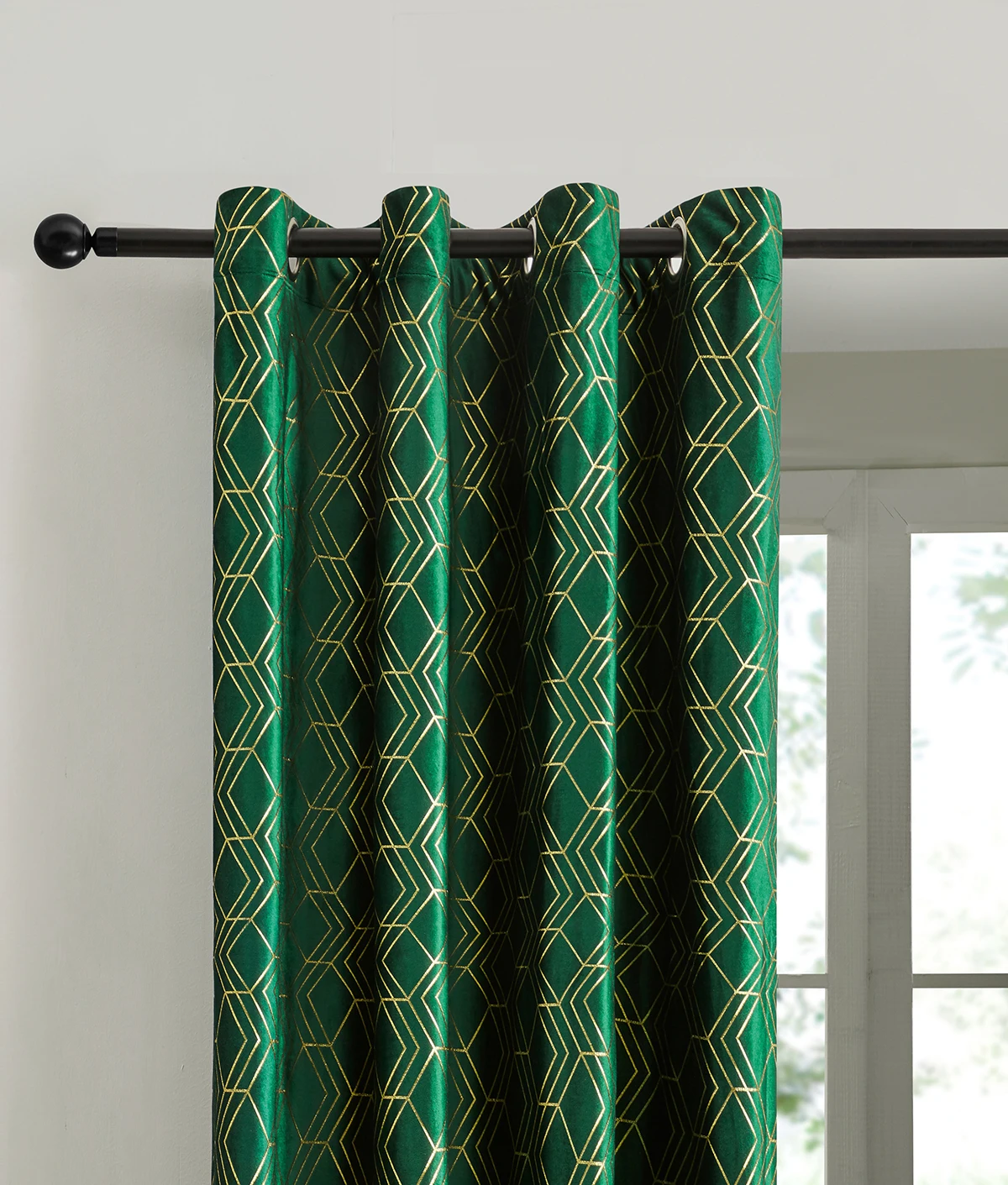 Modern Golden Geometric Velvet Curtain for The Living Room Bedroom Blackout Black Curtains On the Window Door White Green Black curtains for sale