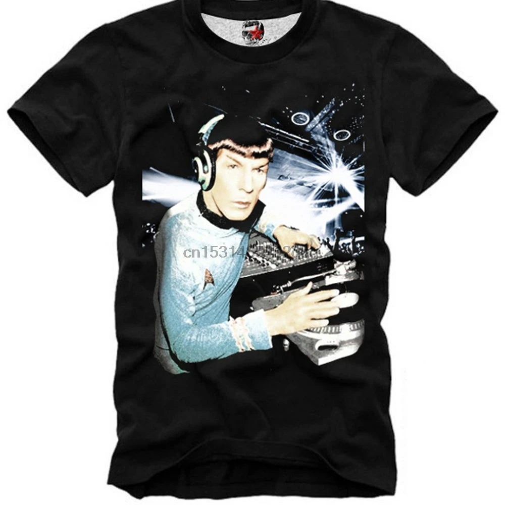 Футболка DJ Spock из 100% био хлопка для вечевечерние НКИ концерта на открытом воздухе