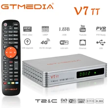 2021 NEUE GTMEDIA V7 TT DVB-T/T2 + DVB-C Unterstützung H.265 HEVC 10bit Terrestrischen receiver combo tv tuner mit antenne usb YouTude app