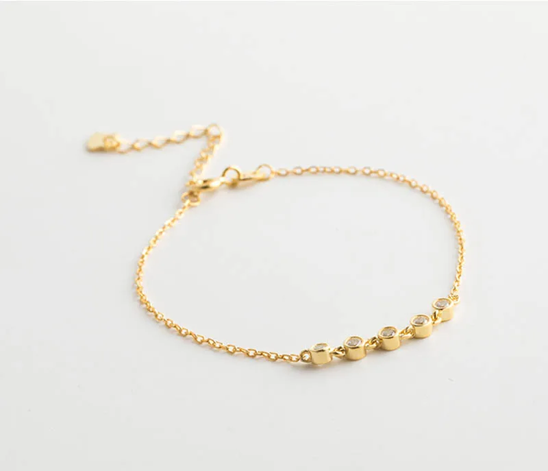 JS-LSBFB463 Jellystory 925 пробы Серебряный женский браслет с кубическим цирконием драгоценные камни геометрической формы браслеты ювелирные изделия свадебные золотые - Цвет камня: JS-LSBFB463