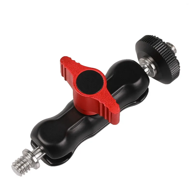 

Double Ball Head Shoe Mount Adapter Magic Arm 1/4" Screw Portable GPS Phone LCD Monitor DV Video Light DSLR Camera