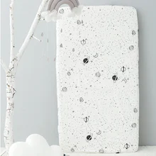 Хлопок, простыня для кроватки, мягкий матрас для детской кровати, защитный чехол, мультяшное постельное белье для новорожденных