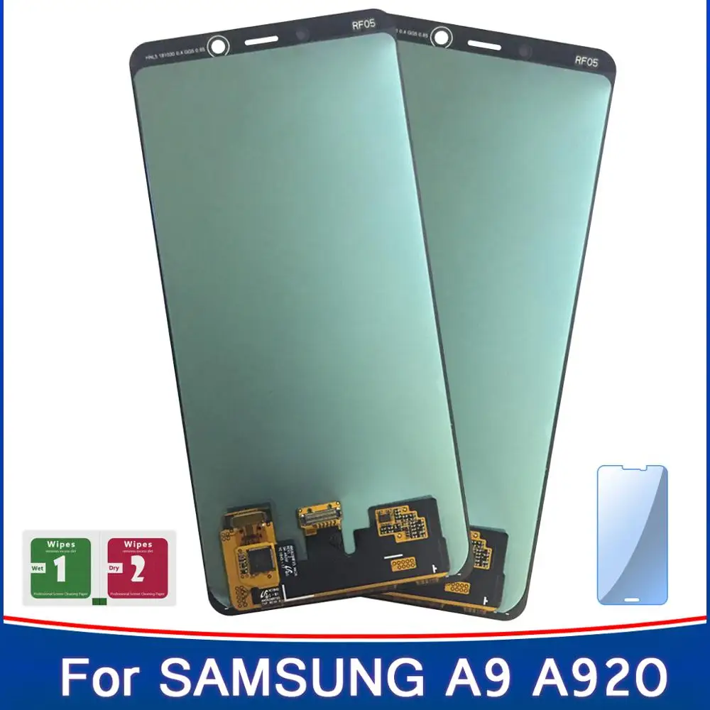 

2PCS Super Amoled 6.3" LCD Display For SAMSUNG GALAXY A9 2018 A920 LCD Touch Screen Sensor Panel Replacement