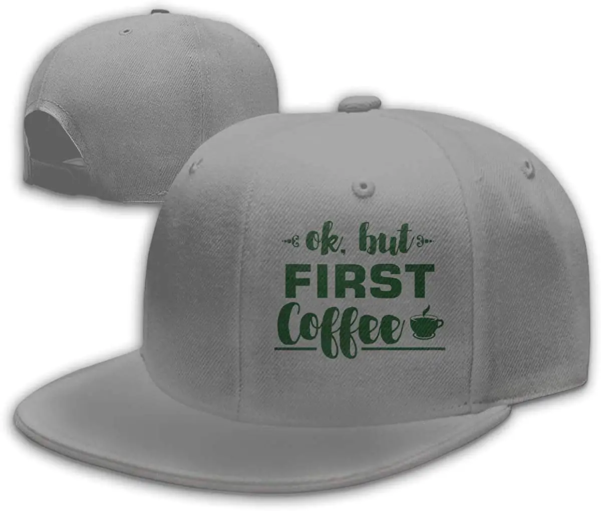 ОК, но сначала кофе унисекс Snapback плоская бейсболка Регулируемая