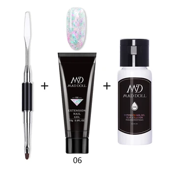 

1pc or 3pc/kit UV Gel Nail Set Crystal Acrylic Gel Quick Extension Slip Solution Set Soak Off Extension Set Building UV Gel