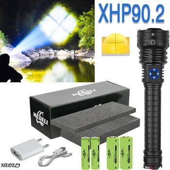 

Powerful Tactical Led Flashlight Xhp90 Police led Torch Xhp70 Flash Light xhp50 Recharge USB Hand Lamp 18650 hunting Lanterna