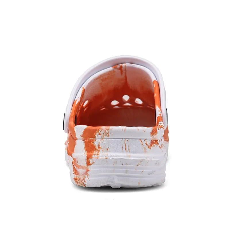 Hole Clogs Sandals For Men EVA Valentine Slippers Sandalia Masculina Red Closed-toe Garden Shoes Adulto Hombre