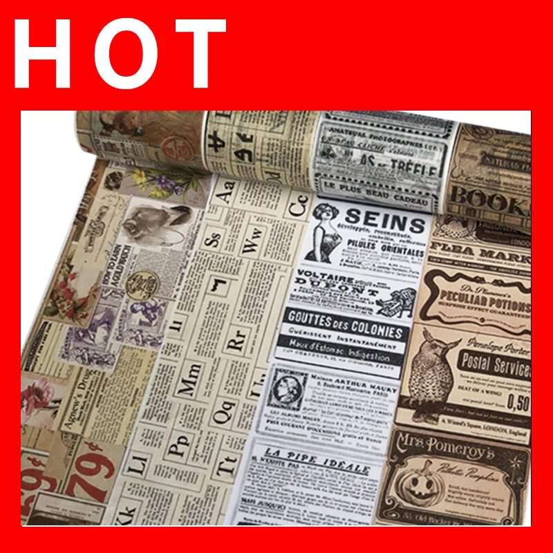 JTH Washi Tape diy, decoración artesanal para álbum de recortes, vintage gold, kawaii, papelería, cinta de enmascarar, Envío Gratis