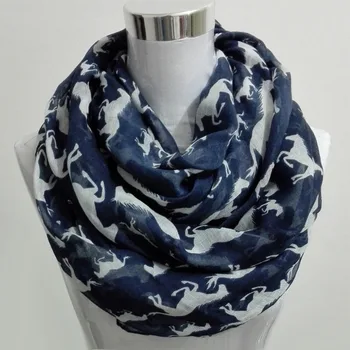 

New fashion horse ring scarf for women viscose infinity scarf animal horse loop Scarves Shawl Wrap