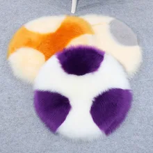 10 цветов, имитация шерсти, белый цвет, смешанные цвета, круглый ковер, ковры для гостиной, нескользящий коврик для украшения дома, диаметр 50 см