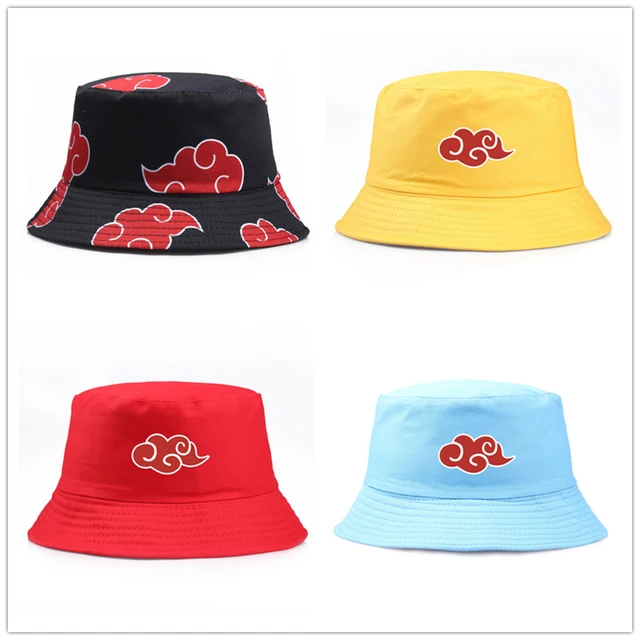 Chapéu Bucket Hat Naruto Akatsuki Nuvem Vermelha - Rosa