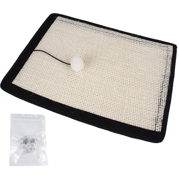 

2 Pack Cat Scratching Material Mat Cat Scratcher Replacement for Cat Tree Natural Sisal Fabric Mat with Spiral Pins