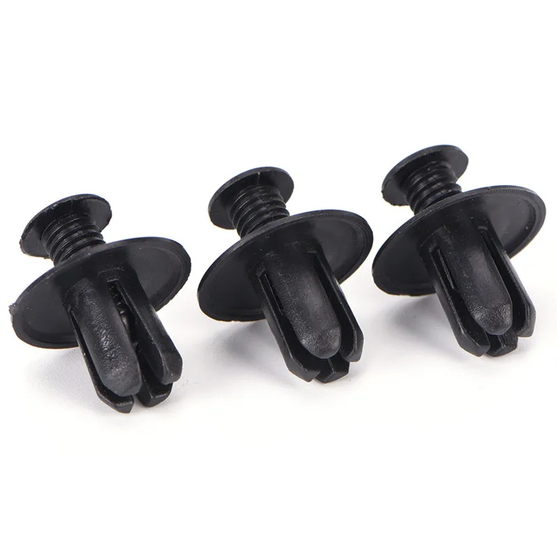 50pcs Auto Car Bumper Fender Retainer Push Black Plastic Clips Fasteners 20mm*20mm