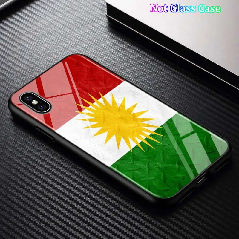 Черный чехол с флагом Курдистана для iPhone 11 11Pro X XR XS Max для iPhone 8 7 6 6S Plus 5S 5 SE глянцевый чехол для телефона