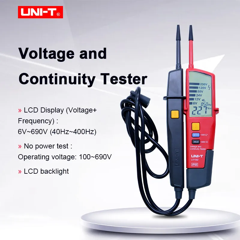 Φ UT18D UNI T Test er Светодиодный индикатор напряжения переменного/постоянного тока