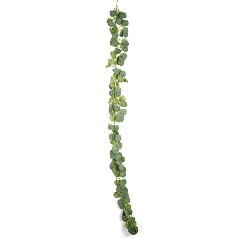 Hot Sale Artificial Rattan Delicate Texture Artificial Green Leaves Vine Rattan Simulate Wedding Party Ivy Wreath Wall Decor