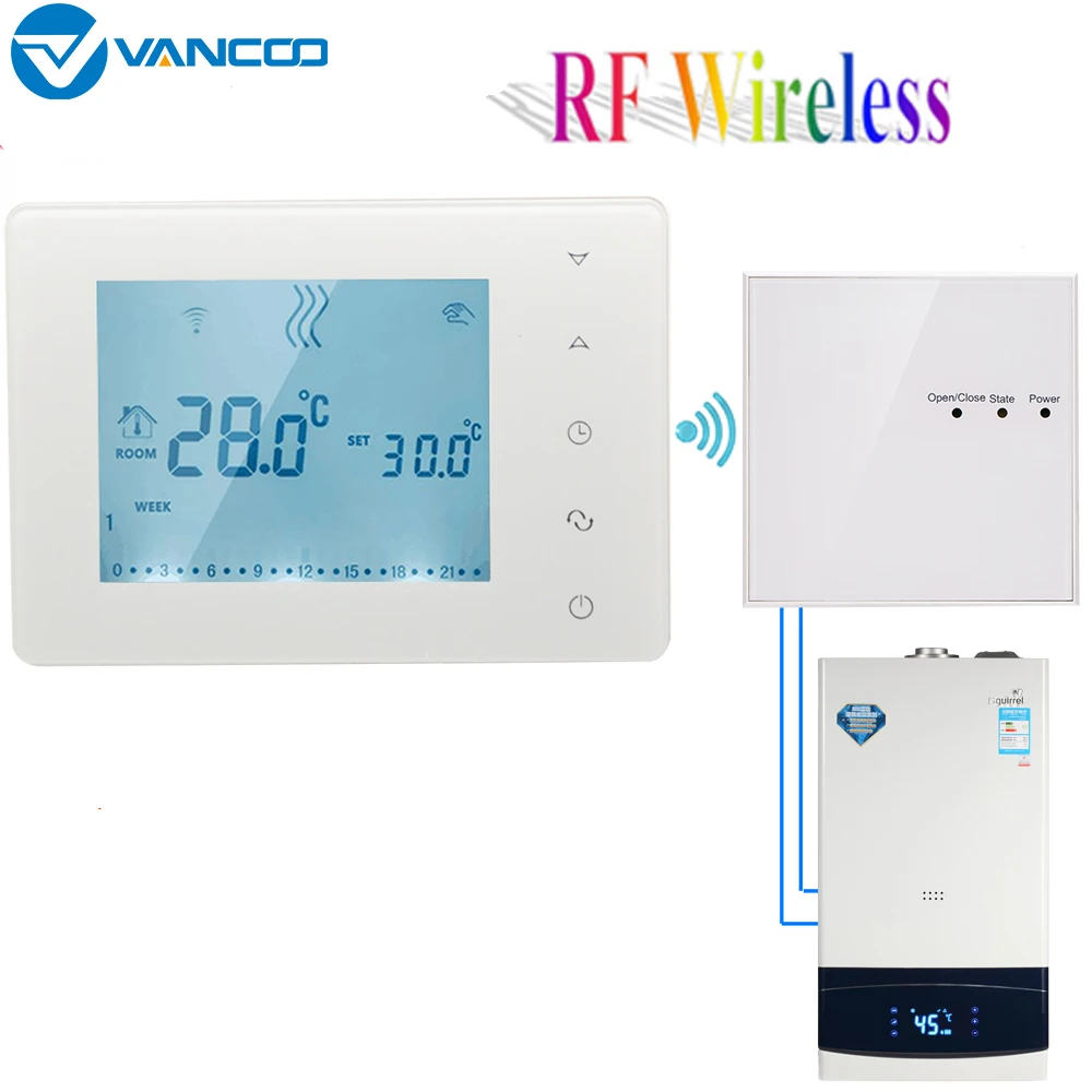 Термостат для газового котла Vancoo Wi Fi и RF 220 В|Приборы измерения температуры| |