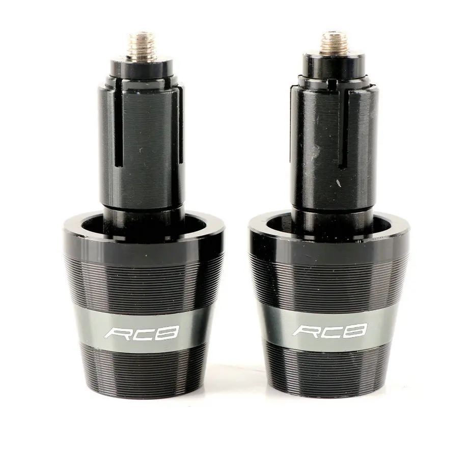 Titanium 7/8 ''22 мм Мотоцикл с ЧПУ руль рукоятка ручки с торцевыми крышками Вилки для KTM RC8 R - Цвет: Titanium