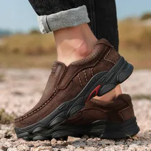 Handmade Genuine Leather Mens Sneakers Walking Driving Breathable Footwear Male Outdoor Leisure Shoes Business Dress Big Size 46