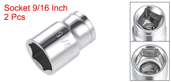 Uxcell 3/8 дюйма Привод 6 точечный мелкий разъем дюйма CR-V сталь для самостоятельного изготовления автозапчастей Ремонт бытовой техники