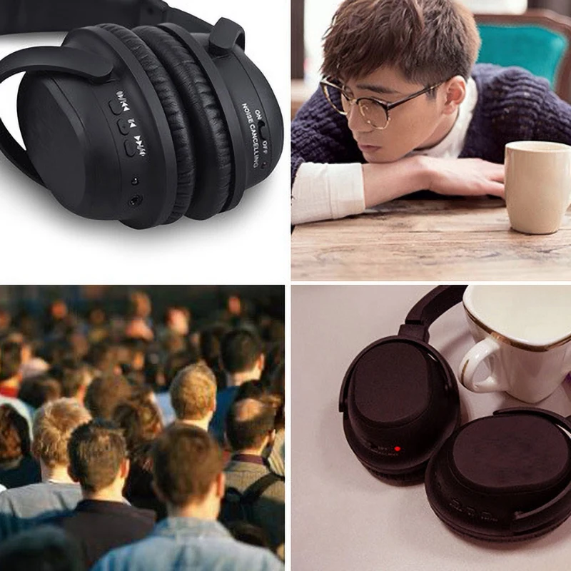 ANC Active Noise Canceling Headset Bluetooth Headset HiFi Sound Quality Stereo Wireless Sports Business Headset