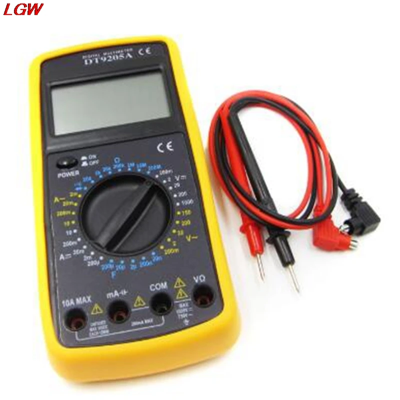 

Digital Multimeter DT9205a Electric Handheld Multimeter Voltmeter Ammeter AC DC OHM Volt Tester Test Current Multimeter