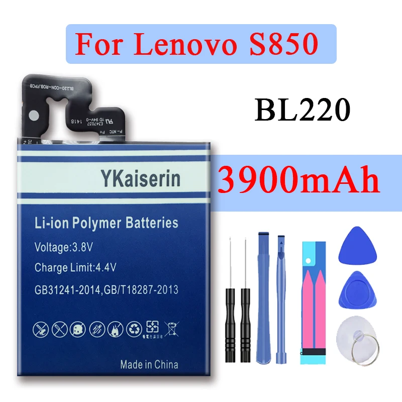 Высокая емкость 3900 мАч BL220 литий-полимерный Сменный аккумулятор для lenovo S850 батарея для сотового телефона Batteria Batterij