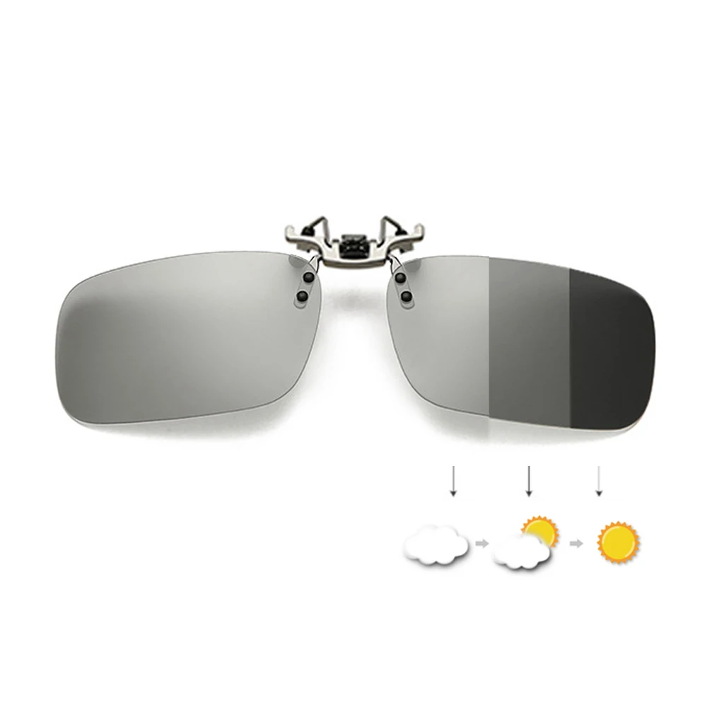 

AIELBRO Photochromic Men's glasses Clip on Sunglasses Night Driving Polarizing Glasses Fishing Transfer Sunglasses