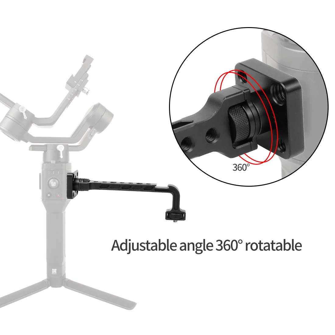 Extension Rotatable Bracket Monitor LED Video Light Support for ZHIYUN WEEBILL 2 S Crane 3S 3S-E DJI RS2 RSC2 RONIN S SC Gimbal handheld gimbal accessories