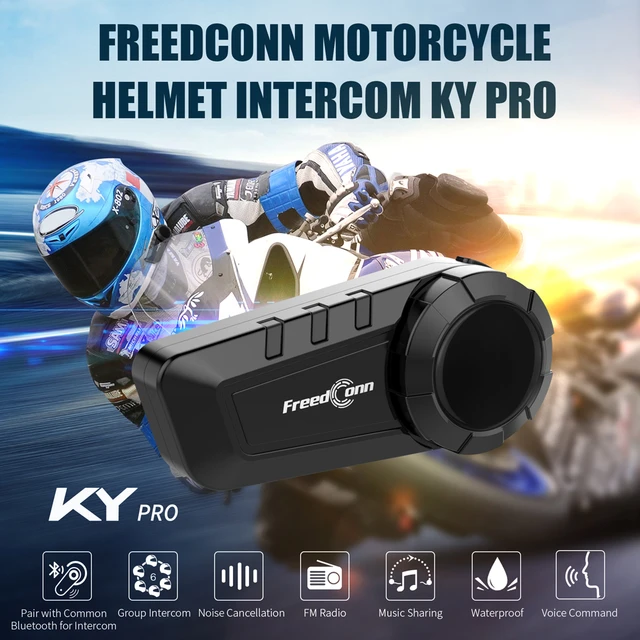 FreedConn R1plus - Casco de motocicleta con Bluetooth e intercomunicador  con cámara 1080P y radio FM 1000 M.