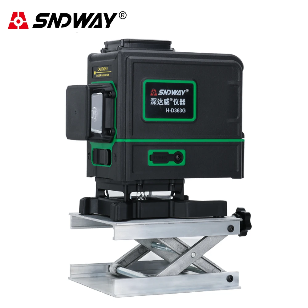 

SNDWAY 3D 12 Lines Laser Level Green Laser Beam 360 Self Leveling Cross Line Horizontal Vertical Laser Leveler Rechargeable